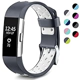 For Fitbit Charge 2 Bands, Maledan Replacement Accessory Sport Bands With Air Holes for Fitbit Charge 2 HR, Small