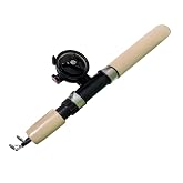 CJFNDFA Ice Fishing Rod and Reel Combo - 29.5 Inch | Ultralight Spinning Ice Fishing Gear Set with High Visibility Pole for Walleye, Perch, Panfish, Trout