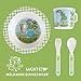 LAGUTE Melamine Dinnerware Lovely Set for Kids, BPA Free Dishwarer Safe (Cartoon Animals Series)