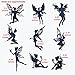 Creative Embellishments Scrapbook Laser Cut Chipboard Fairies Set of 9 (Black)
