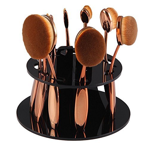 10PCS/Set Soft Oval Toothbrush Eyebrow Eyeliner Foundation Blush Lip