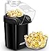Aicok Hot Air Popcorn Popper, 1200W Fast Popcorn Maker with Butter Warming/Measuring Cup, Removable Lid, Easy To Cleanup, Black