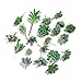 Khalee Artificial Succulent, Fake Mixed Succulents Man-Made Plants (12 PCS, Flocked Mixed)