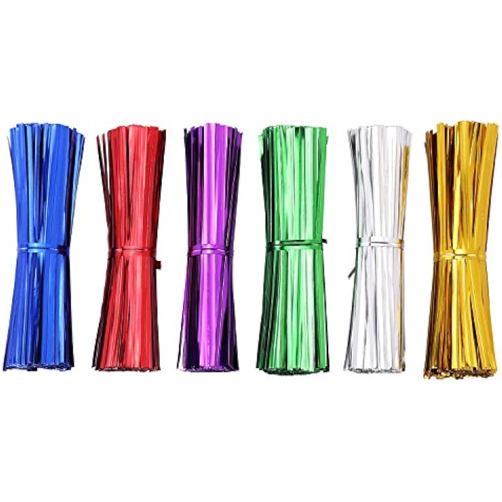 1200pcs 4&39&39 Metallic Twist Ties 6 Colors Garden & Outdoor eBay