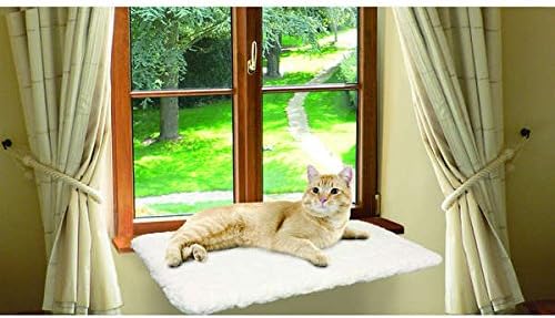 Unique Petz Plush Window Mounted Pet Perch, Cat Bed