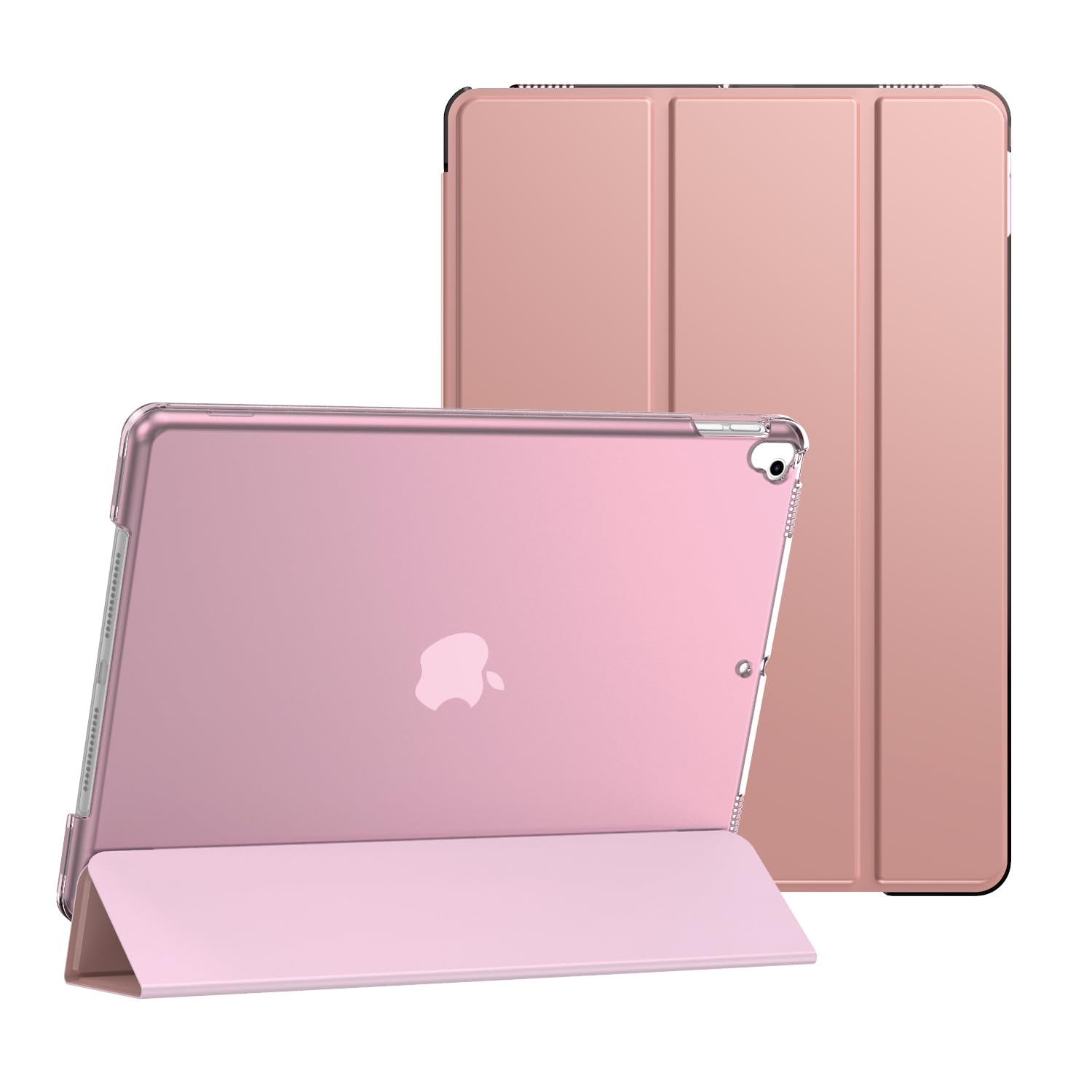 For Apple iPad 10.2 9th/8th/7th Generation Released 2021/2020/2019 Smart Magnetic Stand Cover with Auto Wake/Sleep (Rose Gold)