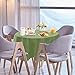 YEMYHOM 100% Polyester Spillproof Tablecloths for Round Tables 60 Inch Indoor Outdoor Camping Picnic Circle Table Cloth (Army Green)