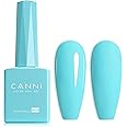 CANNI Pastel Blue Gel Nail Polish, Light Blue, Dark Color, High Gloss, Soak Off, UV Gel Nail Polish, French Nail Manicure, DIY