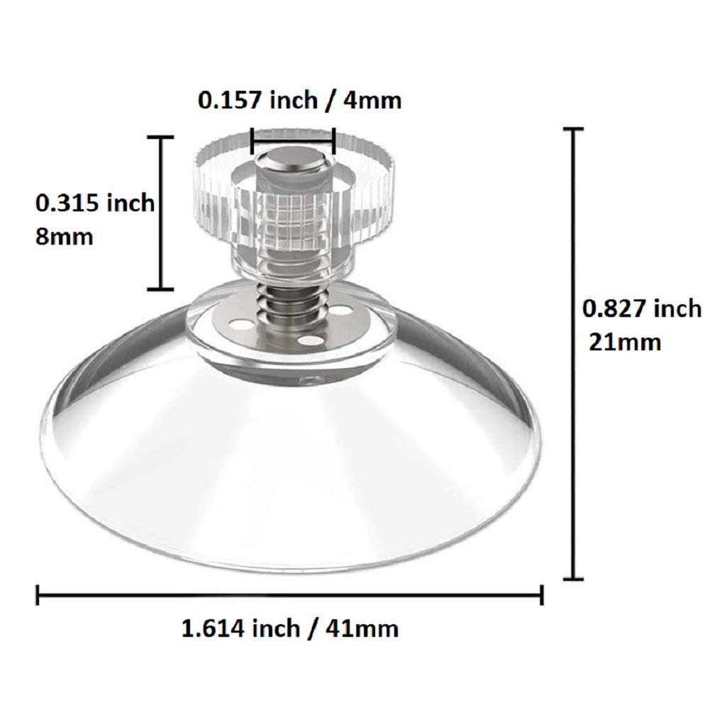 Moscare 30Pcs Suction Cups,41mm Transparent PVC Suction Cups with Screw Nut for Home Deco - Image 3
