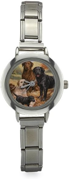 lovely Labrador Retriever Dog art,cute dogs Italian Charm Watch,Watch Face Diameter: 3.4"