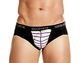 Good Devil GD5005 Front Purple Web Trunk Black/purple Mens Underwear