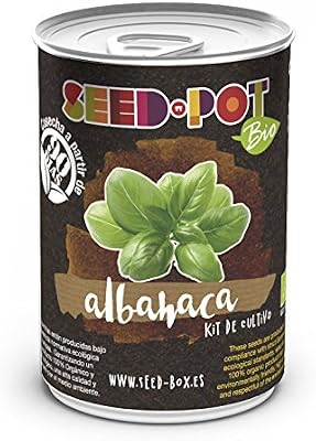 SeedBox PGPTBAG Lata de Cultivo albahaca genovesa Bio, 0.7x0.7x9 ...