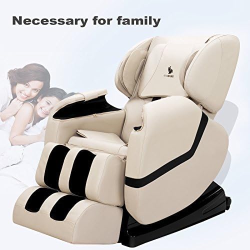 Khaki Deluxe Full Body Shiatsu Massage Chair Recliner ZERO GRAVITY Foot Rest