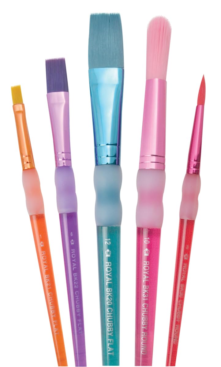 Royal Brush Big Kids Choice Chubby Arts and Crafts Brush Set, M