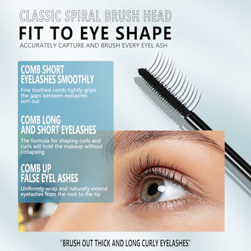 Mascara for Older Women, Black, Waterproof Mascara, Natural, Hypoallergenic, Volumising for Thinning Eyelashes and Sensitive Eyes (Pack of 2)