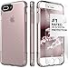 iPhone 7 Plus Case, (Clear Rose Gold) Dual-Layer Inspire SaharaCase Protective Kit Bundle with [ZeroDamage Tempered Glass Screen Protector] Slim Fit [ Shockproof Bumper] Rugged Protection