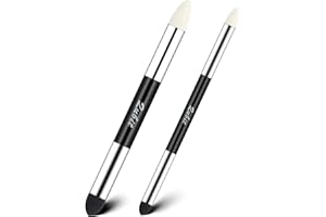 Amabro Washable Blending Sponge Pen Double-Headed Pastel Blending Stump Pencil, Reusable Sketching Sponge Brush Blender Tool for Art Students, Middle School Students(Silver)