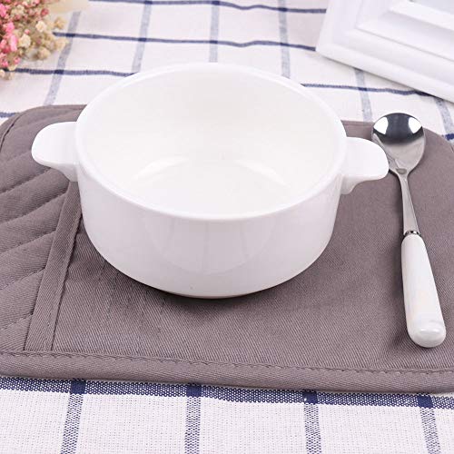 Anyi Oven Pot Holders with Pocket, 100% Cotton Oven Mitts Oven Pads with Feature of Heat Resistant Potholders Non Slip for Cooking Baking, Set of 3 (Grey)