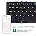 MoKo Universal Ultra-Slim Aluminum Wireless Foldable Bluetooth Keyboard - Black