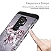 Hocase Galaxy S9 Plus Case w/Unique Floral Design, SM-G965 Case, Sturdy 3-Piece Heavy Duty Shockproof Hard Armor Cover Rubber Protective Case for Samsung Galaxy S9 Plus 2018 - Light Purple Flowers