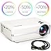Blusmart LED-9400 Video Projector, 2018 Upgraded +70% Brightness Portable Mini Projector with Full HD 1080P for Home Theater, -50% Noise, Compatible with Fire TV Stick HDMI/USB/SD Card/XBOX