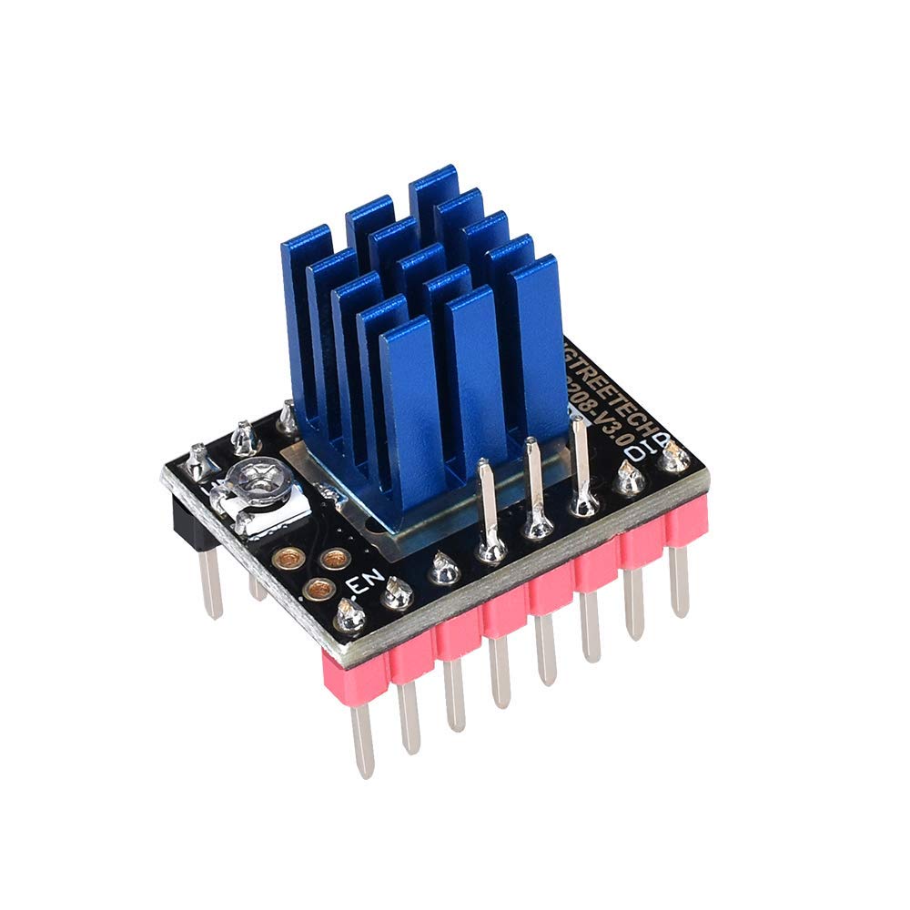 BIGTREETECH TMC2208 V3.0 UART Stepper Motor Driver with Heatsink Reprap TMC2209 for Octopus V1.1/SKR 3/SKR V1.4 Turbo Manta Series MKS Gen L 3D Printer Motherboard（1pcs）