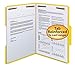 Smead Watershed/CutLess Fastener File Folder, 2 Fasteners, Reinforced 1/3-Cut Tab, Letter Size, Yellow, 50 per Box (12942)