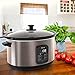 hOmeLabs 6 Quart Programmable Slow Cooker - Stainless Steel Exterior, Removable Non-Stick Crock and 10-Hour Timer with Auto Shut-Off