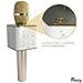 Finity Wireless Q7 Karaoke Microphone, Portable Handheld Bluetooth Condenser Microphone and Speaker Iphone and Android by Finity (Gold)