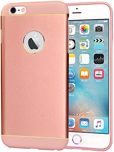 iPhone 6 Plus Case,iPhone 6s Plus Case,Jumtent [Slim Armor] [Aluminum Alloy Casing + TPU shell] Dual Layer Advanced Shock Absorption Protective Case Cover for iPhone 6 Plus / 6s Plus (5.5'')-Rose Gold