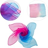 Lifreer 6PCS Gradient Dance Scarves Kids Juggling Rhythm Band Squares 60cm view 3