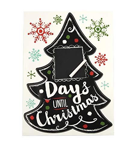 Christmas Xmas Tree Countdown Days Til Chalk Blackboard Festive