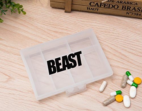 Plastic Pill case for 7 Day Storage (1, Beast-clear)