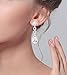 EVER FAITH Women's Cubic Zirconia 8 Shape Infinity Bridal Pierced Dangle Earrings Silver-Tone