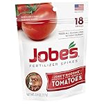 Jobe's Tomato Fertilizer Spikes, 6-18-6 Time Release Fertilizer for All Tomato Plants, 18 Spikes per Resealable Waterproof Pouch