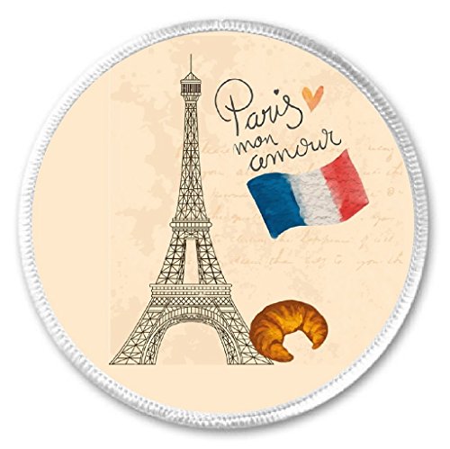 Paris mon amour Eiffel Tower Flag Croissant 3