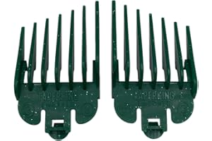 Taper King Premium Guide Combs - Fool Proof Tapers & Fades at Home! Emerald (#3 to #8) - Compatible with Wahl/Conair Clippers!