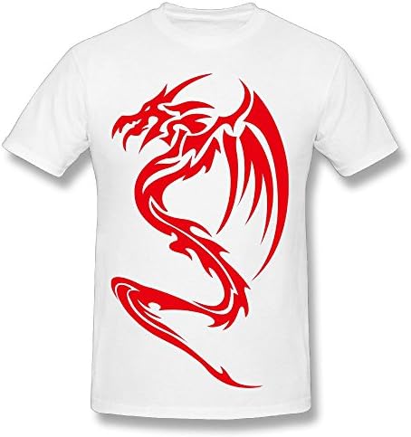 Kathleng Man White Laptop Macbook Pro Decal Sticker Polyvinyl Chlorid Dragon Crewneck Short Sleeve Tee Shirt Large 2018