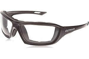 Radians XT1-11 Extremis Full Black Frame Safety Glasses with Clear Anti-Fog Lens