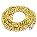 NIV'S BLING - 14K Gold Plated Iced Tennis Chain - Mens Hip Hop Necklace - (Gold/Silver/Black/Canary)