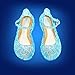 Vokamara Princess Girls Sandals Jelly Mary Jane Dance Party Cosplay Shoes for., Blue, 7.5 Toddler