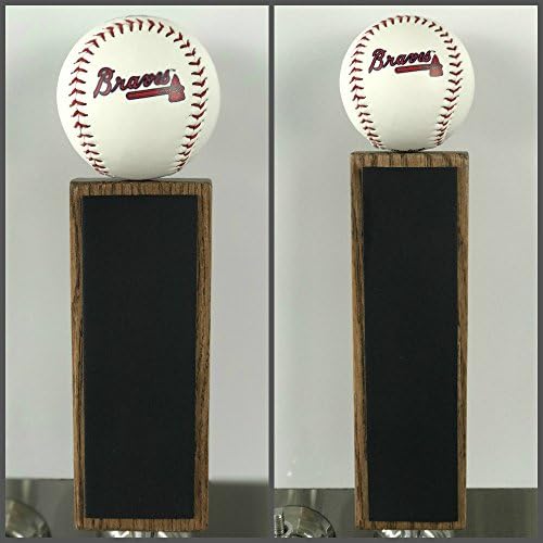 Atlanta Braves Baseball Chalkboard Tap Handle (11.5", Dark Walnut)
