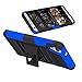 HTC Desire 626s Case, HTC Desire 626 Case, EC™ Heavy Duty Hybrid Armor Dual Layer Holster Case with Kickstand + Belt Swivel Clip for HTC Desire 626 (Black/Dark Blue)