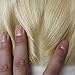 Forawme Soft Remy Brazilian Hair Pre Plucked 4X4 Short Lace Closure Human Hair 8 Inch Bleached Knots Straight Clousre 613 Blonde Hair Pieces With Natural Hairline