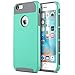 iPhone 6s Case, Lumsing iPhone 6 Hybrid High Impact Double Layer Armor Defender Case Protective Cover for Apple iPhone 6 (4.7 inch Screen) with Screen Protector (2 in 1/Mint Green-Grey)