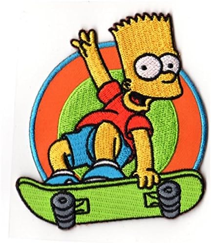 Amazon ワッペン シンプソンズ Thesimpsons バート バートスケボー Bart 韓国 K Pop アイロン パッチ キャラクター 雑貨 カスタム グッズ ワッペン アップリケ 通販