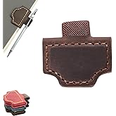 Magnetic Pen Holder Bookmark, Custom Magnetic Leather Pen Holder Bookmark, Leather Book Mark for Reading Women and Men Gifts for Booklovers(Coffee)