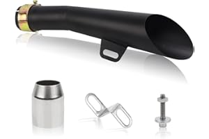 FLYPIG Motorcycle Exhaust Pipe 38-51mm for Yamaha YZF R6 06-18 Honda Kawasaki Suzuki Dirt Bike 250cc Hawk Street Bike 1.5-2.01" inlet Bike Exhaust Pipe