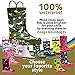ZOOGS Children's Rubber Rain Boots, Little Kids & Toddler, Boys & Girls Patterns, Green (Camouflage)