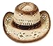 TAUT Unisex Woven Straw Cowboy Ranch Hat with Shapeable Brim